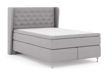 Select No 6 Komplett Sängpaket 140x200 F/M Memory/Pocket - Ljusgrå/Silver - Products - Möbler - Säng - Kontinentalsäng
