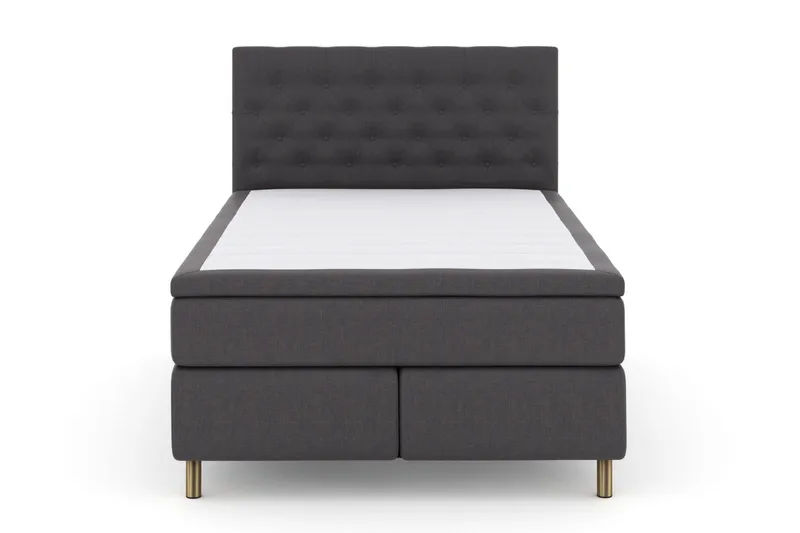 Select No 6 Komplett Sängpaket 140x200 F/M Memory/Pocket, Mörkgrå/Koppar