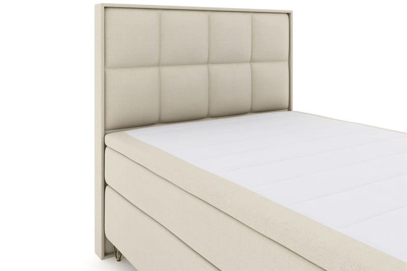 Select No 6 Komplett Sängpaket 140x200 Medium Memory/Pocket - Beige/Metall V-form - Products - Möbler - Säng - Kontinentalsäng