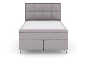 Select No 6 Komplett Sängpaket 140x200 Medium Memory/Pocket - Ljusgrå/Metall V-form - Products - Möbler - Säng - Kontinentalsäng