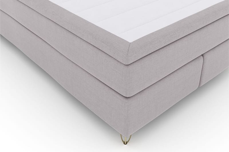 Select No 6 Komplett Sängpaket 140x200 Medium Memory/Pocket - Ljusgrå/Metall V-form - Products - Möbler - Säng - Kontinentalsäng
