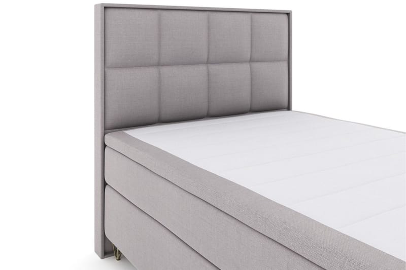 Select No 6 Komplett Sängpaket 140x200 Medium Memory/Pocket - Ljusgrå/Metall V-form - Products - Möbler - Säng - Kontinentalsäng