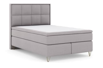 Select No 6 Komplett Sängpaket 140x200 Medium Memory/Pocket - Ljusgrå/Metall V-form - Products - Möbler - Säng - Kontinentalsäng