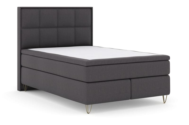Select No 6 Komplett Sängpaket 140x200 Medium Memory/Pocket - Mörkgrå/Metall V-form - Products - Möbler - Säng - Kontinentalsäng