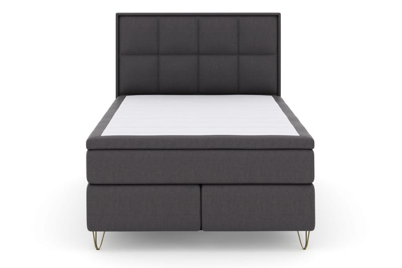 Select No 6 Komplett Sängpaket 140x200 Medium Memory/Pocket - Mörkgrå/Metall V-form - Products - Möbler - Säng - Kontinentalsäng