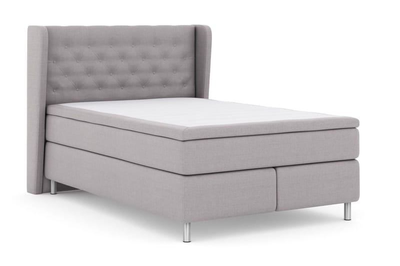 Select No 6 Komplett Sängpaket 140x200 Medium Watergel - Ljusgrå/Metall - Products - Möbler - Säng - Kontinentalsäng