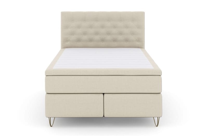 Select No 6 Kontinentalsäng 140x200 Fast Latex/Memory - Beige/Metall V-Form - Products - Möbler - Säng - Kontinentalsäng