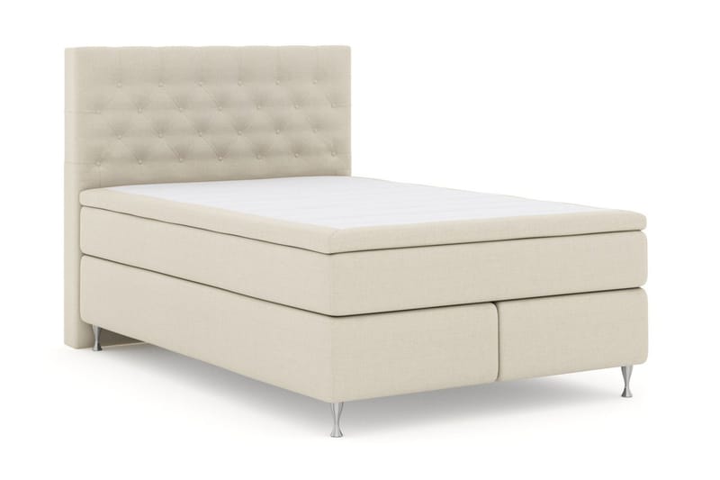 Select No 6 Kontinentalsäng 140x200 Fast/Medium Latex/Memory - Beige/Silver - Products - Möbler - Säng - Kontinentalsäng