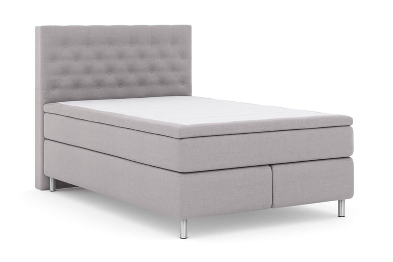 Select No 6 Kontinentalsäng 140x200 Fast/Medium Watergel - Ljusgrå/Metall - Products - Möbler - Säng - Kontinentalsäng