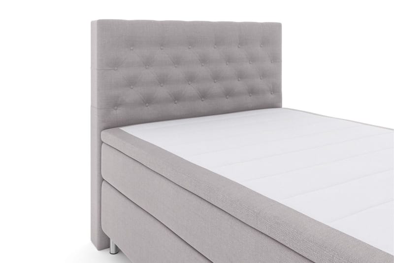 Select No 6 Kontinentalsäng 140x200 Fast/Medium Watergel - Ljusgrå/Metall - Products - Möbler - Säng - Kontinentalsäng