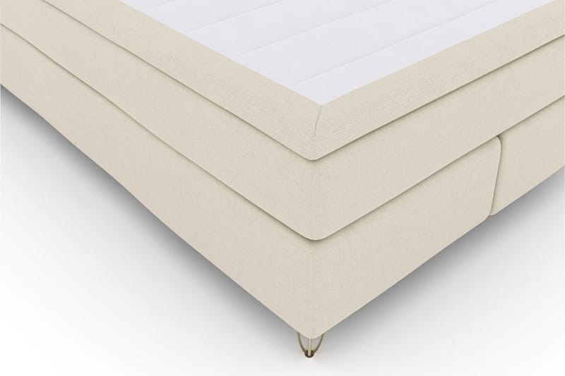 Select No 6 Kontinentalsäng 160x200 Fast/Medium Latex/Memory - Beige/Metall V-Form - Products - Möbler - Säng - Kontinentalsäng