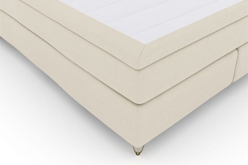 Select No 6 Kontinentalsäng 180x200 Fast/Medium Latex/Memory - Beige/Metall V-Form - Products - Möbler - Säng - Kontinentalsäng