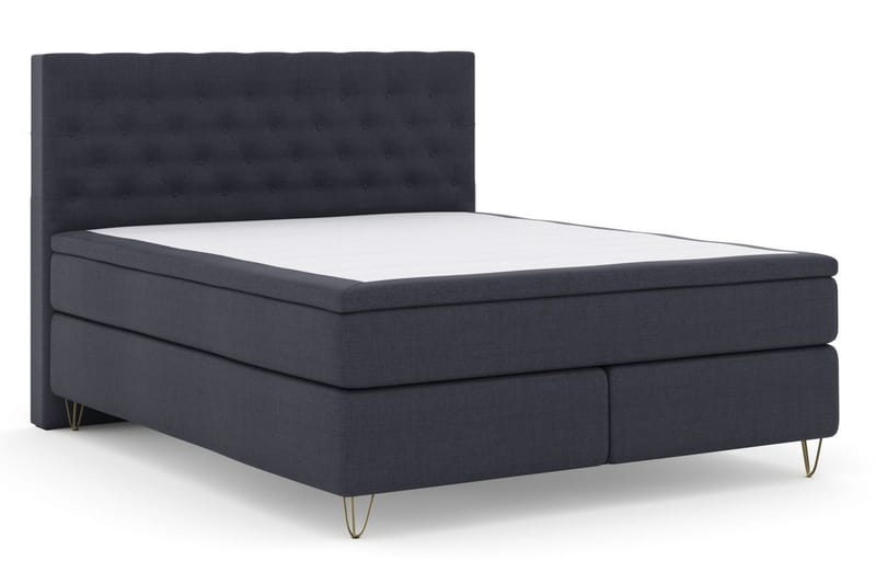 Select No 6 Kontinentalsäng 180x200 Fast/Medium Latex/Memory - Blå/Metall V-Form - Products - Möbler - Säng - Kontinentalsäng