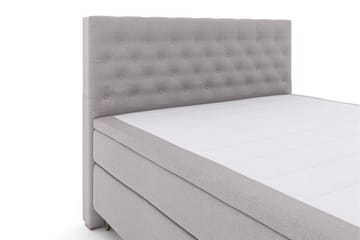 Select No 6 Kontinentalsäng 180x200 Fast/Medium Latex/Memory - Ljusgrå/Metall V-Form - Products - Möbler - Säng - Kontinentalsäng