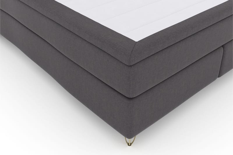 Select No 6 Kontinentalsäng 180x200 Fast/Medium Latex/Memory - Mörkgrå/Metall V-Form - Products - Möbler - Säng - Kontinentalsäng