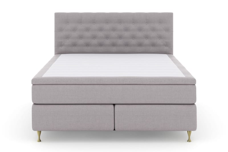Select No 6 Kontinentalsäng 210x210 Fast Watergel - Ljusgrå/Guld - Products - Möbler - Säng - Kontinentalsäng