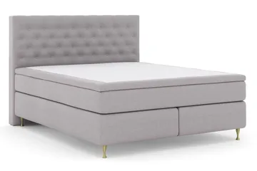 Select No 6 Kontinentalsäng 210x210 Fast Watergel - Ljusgrå/Guld - Products - Möbler - Säng - Kontinentalsäng