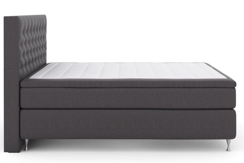 Select No 6 Kontinentalsäng 210x210 Fast Watergel - Mörkgrå/Silver - Products - Möbler - Säng - Kontinentalsäng