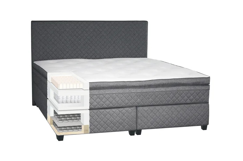 Sundborn Kontinentalsäng 180x200 cm, Grå