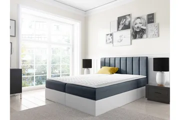 Vasil Kontinentalsäng 160x200 - Grå - Products - Möbler - Säng - Säng med förvaring