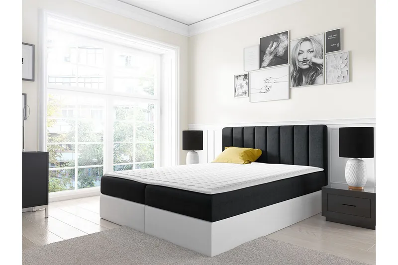 Vasil Kontinentalsäng 180x200 - Svart - Products - Möbler - Säng - Säng med förvaring