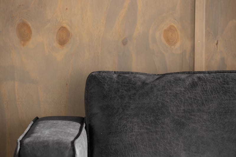 Akron 3-sits Soffa Bondedläder - Mörkgrå - Products - Möbler - Soffa - Skinnsoffa