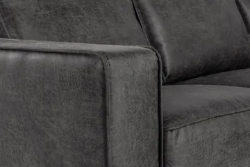 Akron Hörnsoffa Bondedläder - Mörkgrå - Products - Möbler - Soffa - Skinnsoffa