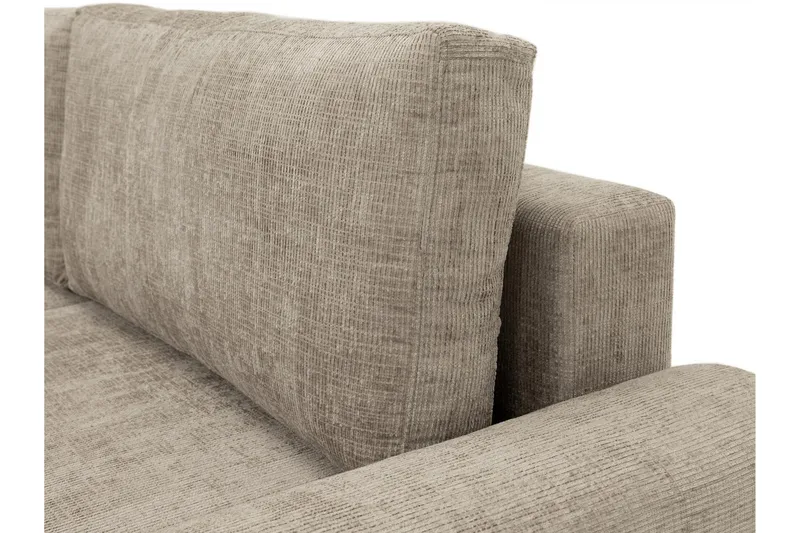 Bella Bäddsoffa 3-sits i Plysch - Beige - Products - Möbler - Soffa - Bäddsoffa - 3 sits bäddsoffa