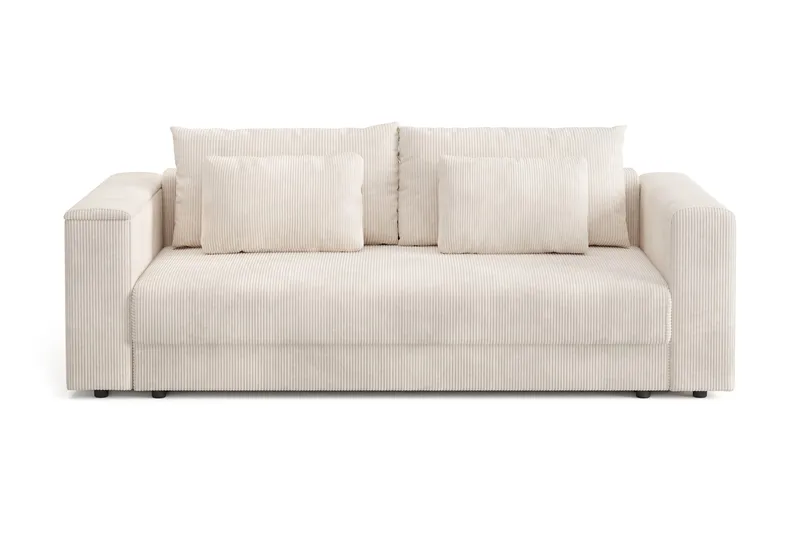 7 cm Mjuk/Medium Polyeterskum, Vändbar Sommar- & Vintersida, Tvättbar Klädsel - Beige