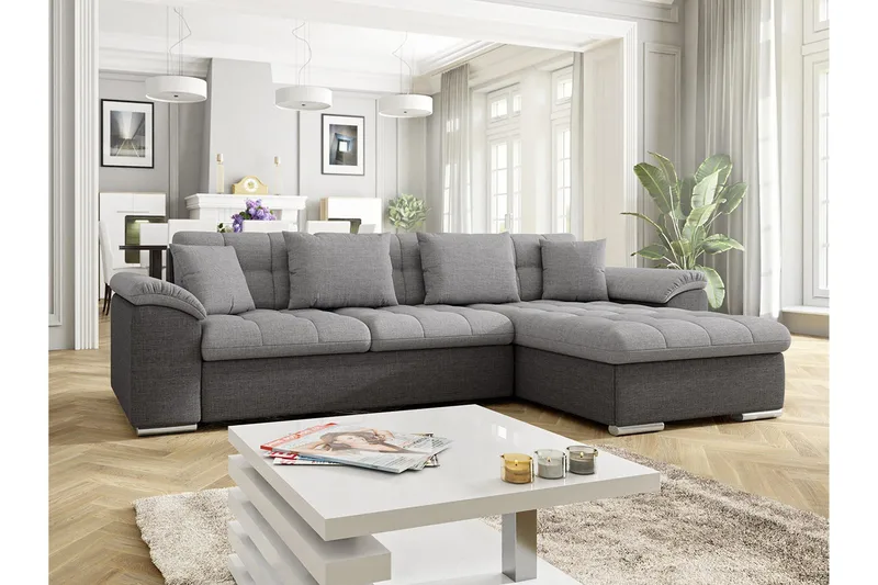 Camior 4-sits Bäddsoffa - Grå - Products - Möbler - Soffa - Bäddsoffa - Bäddsoffa divan