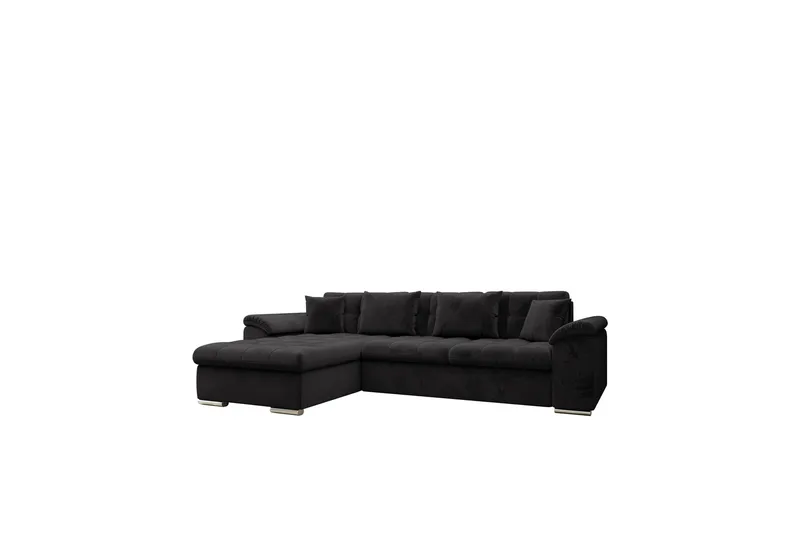 Camior Bäddsoffa med Divan 3-sits, Svart