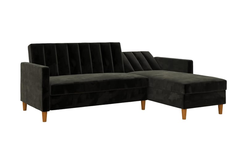 Celine 3-sits Divanbäddsoffa Sammet/Svart - Dorel Home - Products - Möbler - Soffa - Bäddsoffa - Bäddsoffa divan