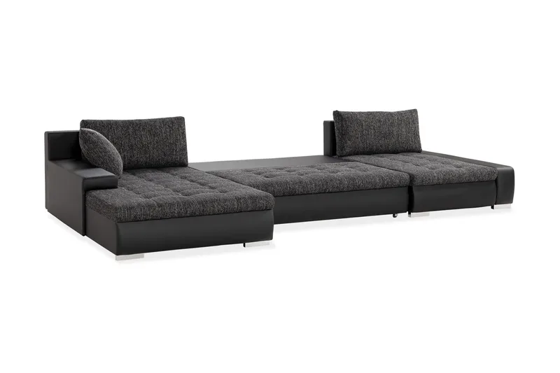 Cillo 2-sits Bäddsoffa - Svart/Grå - Products - Möbler - Soffa - Bäddsoffa - U bäddsoffa