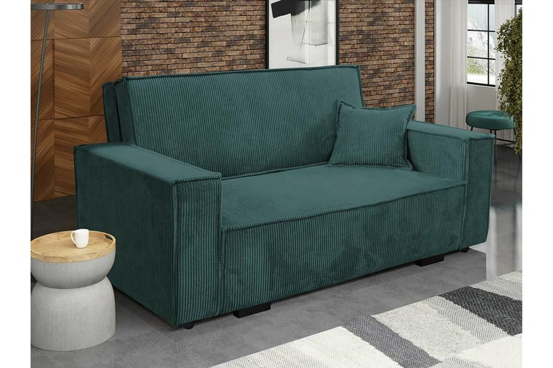 Denegal 2-sits Bäddsoffa Dark Green/Blue - Products - Möbler - Soffa - Bäddsoffa - 2 sits bäddsoffa
