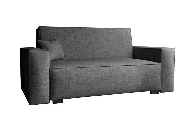 Denegal 2-sits liten bäddsoffa i Tyg - Grå - Products - Möbler - Soffa - Bäddsoffa - 2 sits bäddsoffa