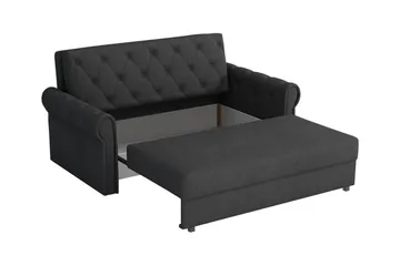 Denegal 2-sits liten bäddsoffa i Plysch - Blå - Products - Möbler - Soffa - Bäddsoffa - 2 sits bäddsoffa