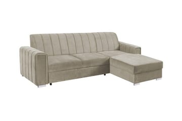 Denegal 3-sits Hörnbäddsoffa Beige/Light beige - Products - Möbler - Soffa - Bäddsoffa - Bäddsoffa divan