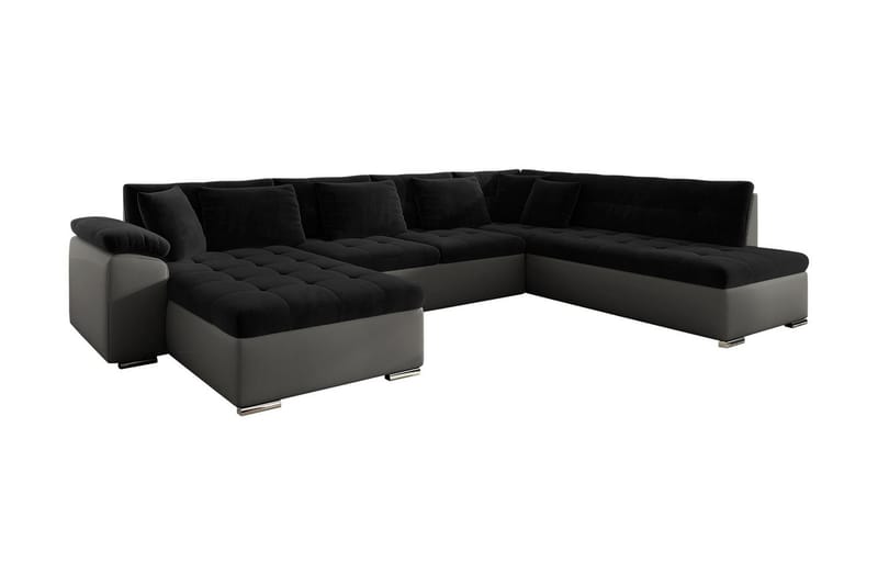 Dynir 4-sits Bäddsoffa - Svart/Grå - Products - Möbler - Soffa - Bäddsoffa - Bäddsoffa längsbäddad