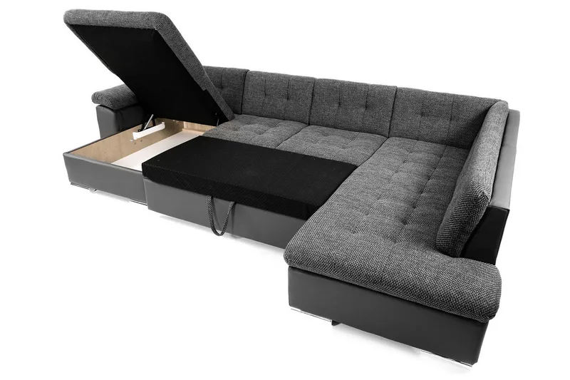 Dynir Bäddsoffa m. Divan och Schäslong 4-sits med Förvaring - Rosa - Products - Möbler - Soffa - Bäddsoffa - Bäddsoffa divan