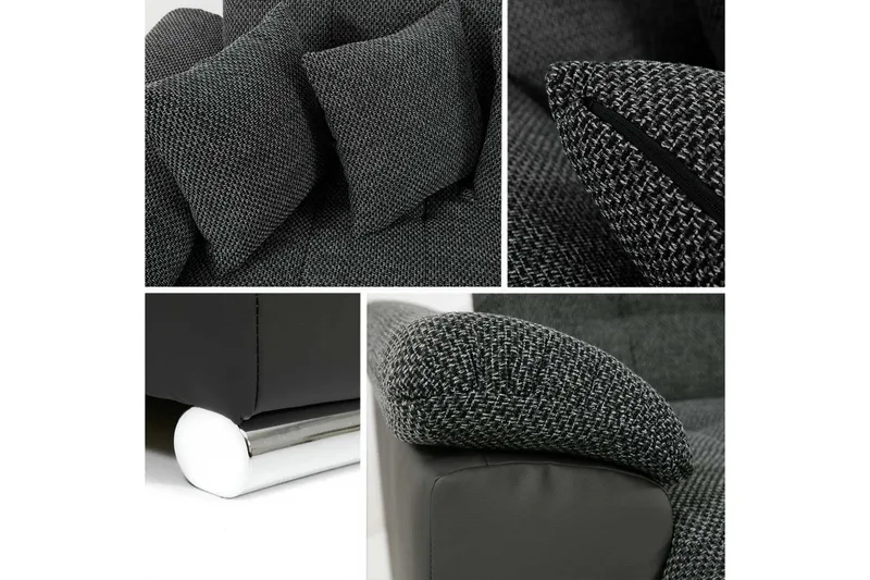 Dynir Bäddsoffa m. Divan och Schäslong 4-sits - Vit - Products - Möbler - Soffa - Bäddsoffa - Bäddsoffa divan