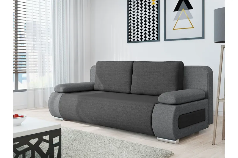 Emma Bäddsoffa 200x94x76 cm - Grå - Products - Möbler - Soffa - Bäddsoffa - Bäddsoffa längsbäddad
