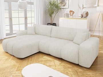 Flo Bäddsoffa med Divan 3-sits - Krämvit - Products - Möbler - Soffa - Bäddsoffa - Bäddsoffa divan