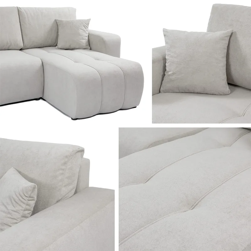 Flo Bäddsoffa med Divan 3-sits - Rosa - Products - Möbler - Soffa - Bäddsoffa - Bäddsoffa divan