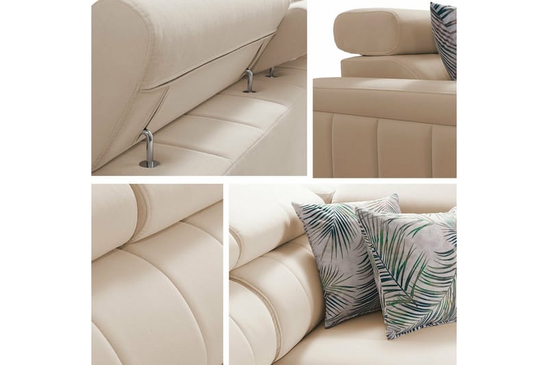 Galbally 3-sits Hörnbäddsoffa Dark pink - Products - Möbler - Soffa - Bäddsoffa - Hörnbäddsoffa