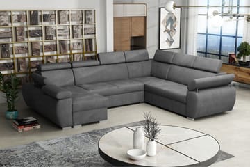 Halliday Hörnsoffa Vänster - Mörkgrå - Products - Möbler - Soffa - Bäddsoffa - Hörnbäddsoffa