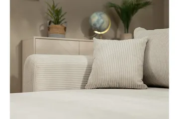 Handda Bäddsoffa med Divan 3-sits i Chenille - Vit - Products - Möbler - Soffa - Bäddsoffa - Bäddsoffa divan