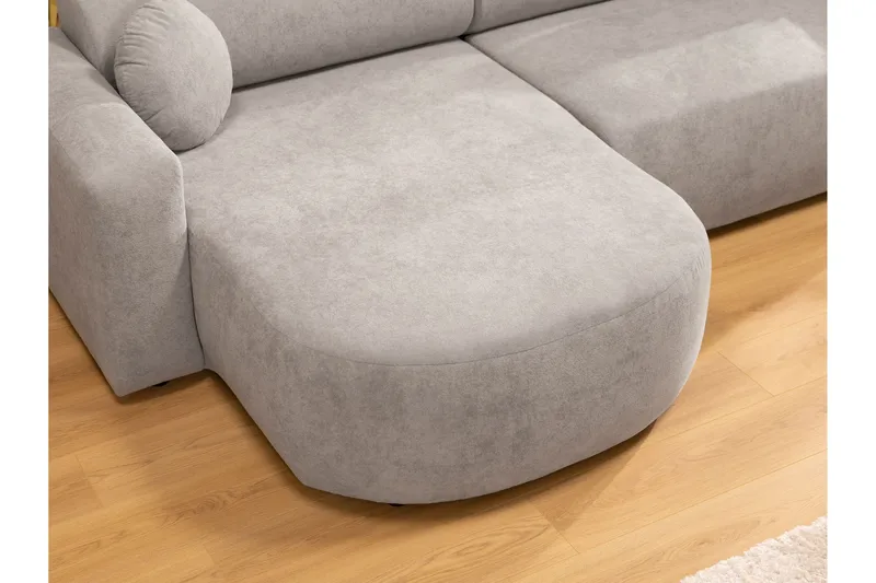 Hanish Bäddsoffa med Divan 3-sits i Plysch - Beige - Products - Möbler - Soffa - Bäddsoffa - Bäddsoffa divan