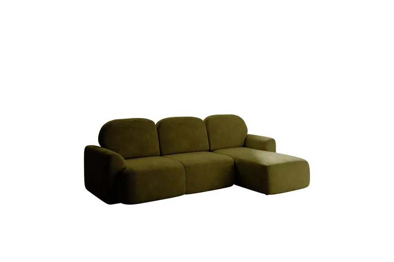 Korfu Bäddsoffa m. Divan 3-sits, Grön