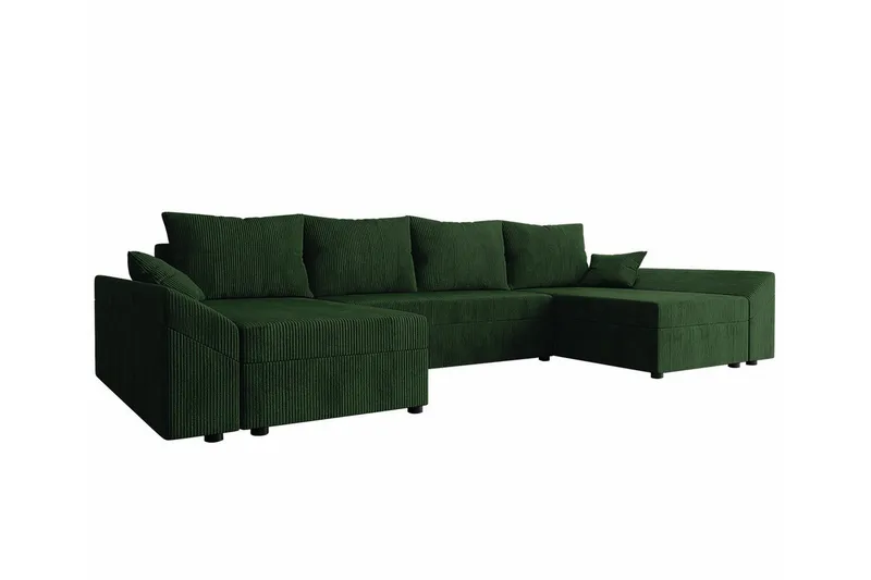 Midfeld 4-sits Hörnbäddsoffa Dark green