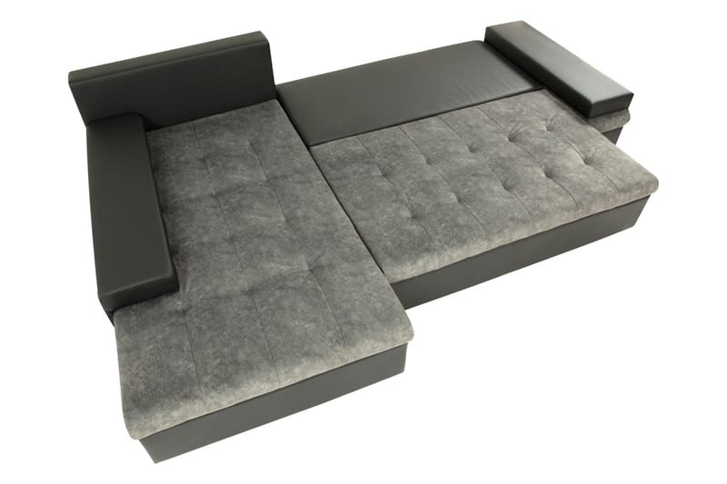 Naoma Bäddsoffa m. Divan 3-sits - Svart/Brun - Products - Möbler - Soffa - Bäddsoffa - Bäddsoffa divan